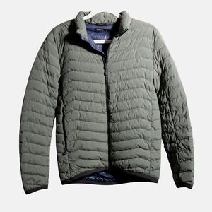 Theory Collet Mattox Mens XS Sage Green Down Puffer Jacket Premium Outdoor